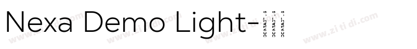 Nexa Demo Light字体转换